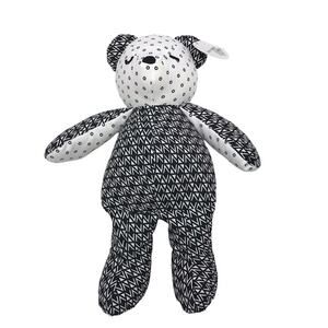 Nordstrom Teddy Bear Stuffed Animal Plush Geometric Black & White